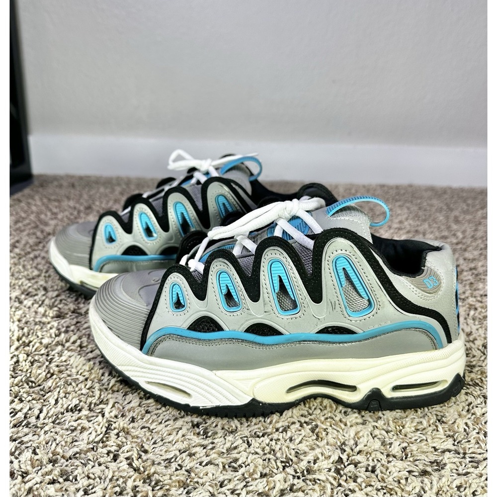 Osiris D3 2001 Men's Size 8 Skateboard Shoes Gray Blue Sneakers